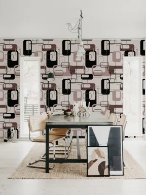 Plum Geometric Elegance