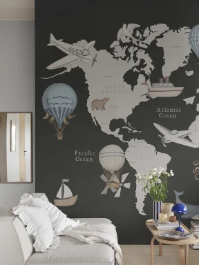 Mapa-mundo colorido