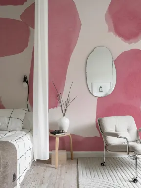Joie abstraite en rose