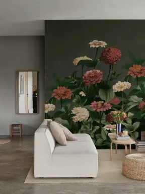 Dark Vintage Meadow Elegance