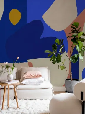 Dynamic Shapes in Mesmerizing Blue