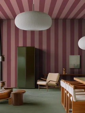 Striking Burgundy Stripes