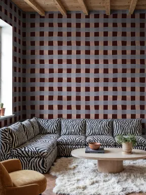 Burgundy Charm: Gingham Delight