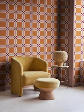 Chic & Vibrant: Orange Grid