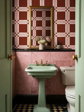 Burgundy Grid with a Bold Flair