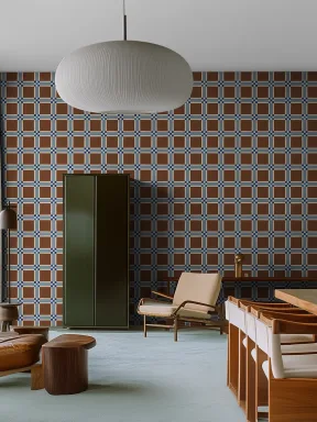 Geometric Charm in Earthy Tones