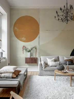 Geometric Elegance in Beige