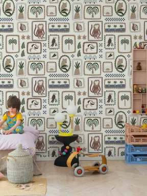 Entdecken Sie die Wildnis mit Dschungel-Rahmen im Vintage-Design