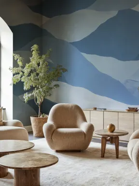 Mural de parede Serene Blue Peaks