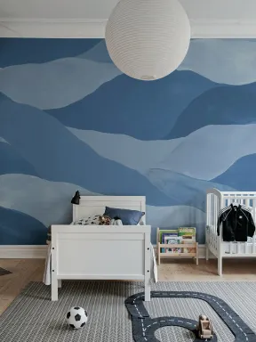 Serene Blue Peaks Wandbild