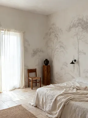 Elegant Tree Studies in Beige