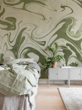 Vintage Marbling, Green