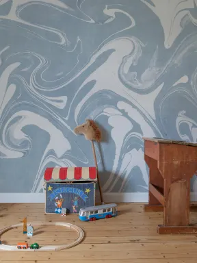 Vintage Marbling, Light Blue