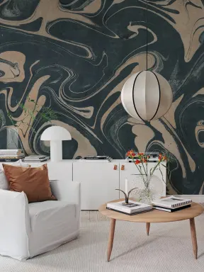 Vintage Marbling, Dark Blue