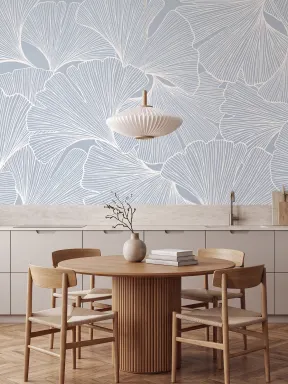 Ginkgo Lines, Light Blue