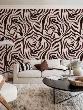 Luxury Zebra, Burgundy