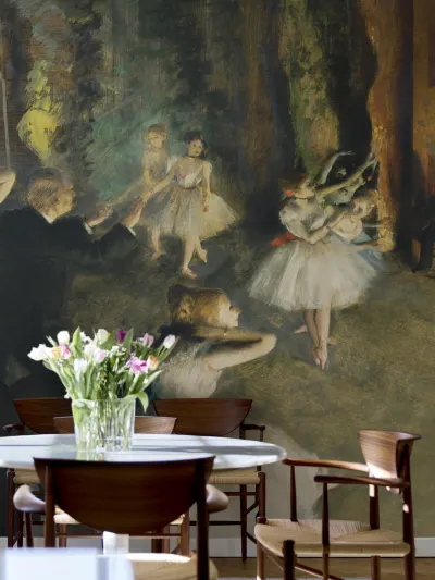 The Rehearsal of the Ballet Onstage by Degas