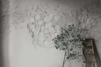 Scattered Dots, White