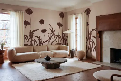 Floral Silhouette, Pink