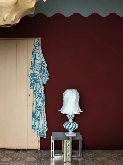 Wave Border, Burgundy