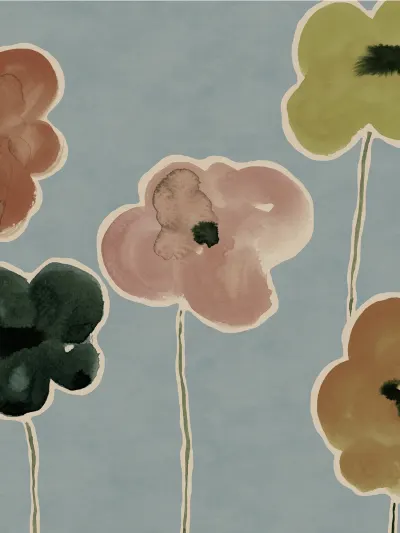 Paper Poppies, Blue