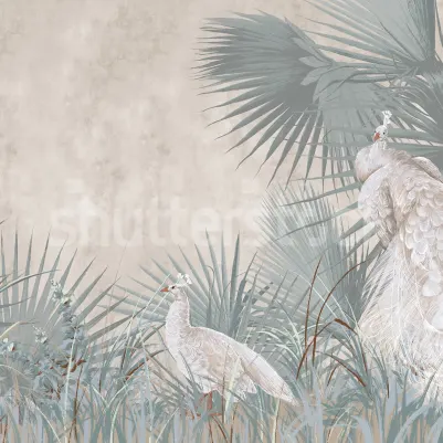White Peacocks pattern image