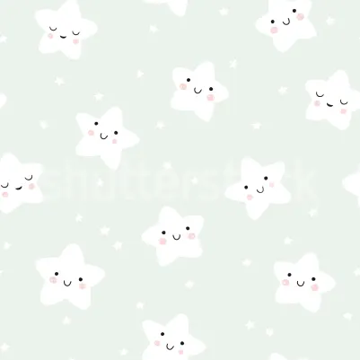 Cute Stars, Mint pattern image