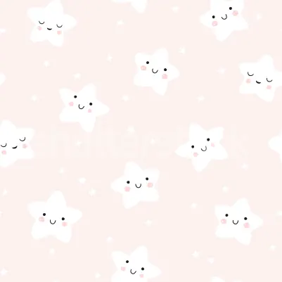 Cute Stars, Peach pattern image