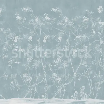 Soft Chinoiserie, Baby Blue pattern image
