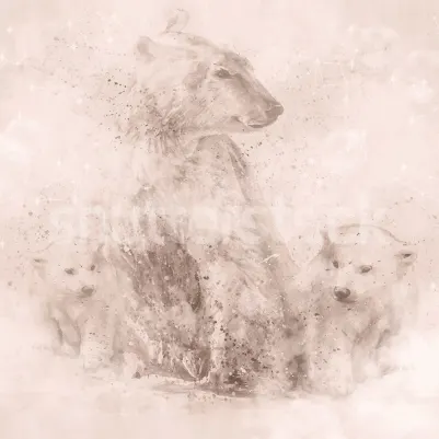 Polar Bear, Soft Pink pattern image