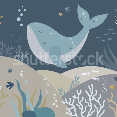 Blue Whale pattern image