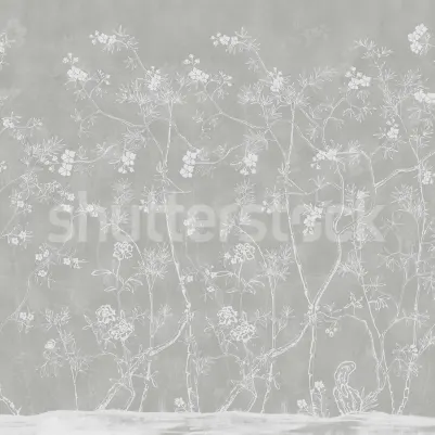 Soft Chinoiserie, Gray pattern image