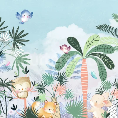 Jungle Fun, Pastel pattern image