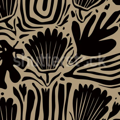 Abstract Blossoms, Brown pattern image