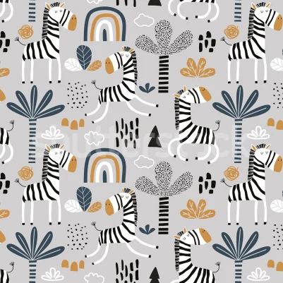 Happy Zebra, Gray pattern image