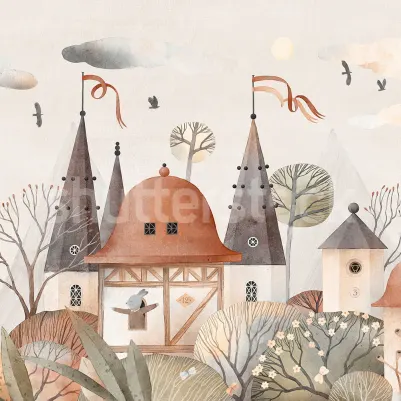 Rabbit Town, Autumn pattern image