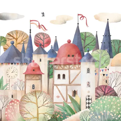 Old Town, Colorful pattern image
