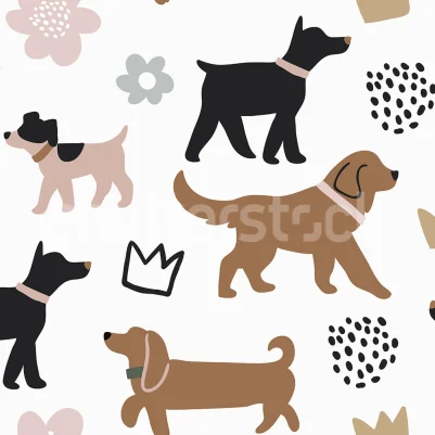 Dog Walk, Brown pattern image