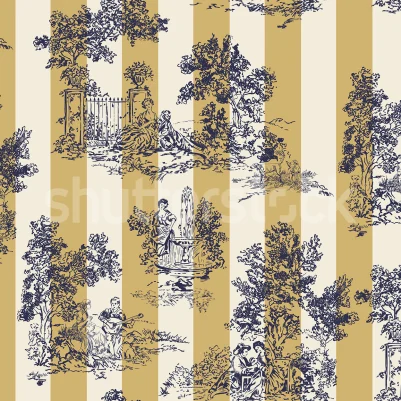 Happy Toile, Mustard pattern image