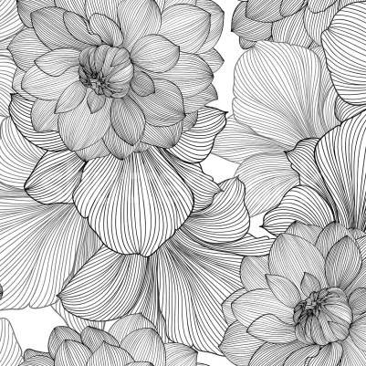 Bold Dahlia, Graphite pattern image