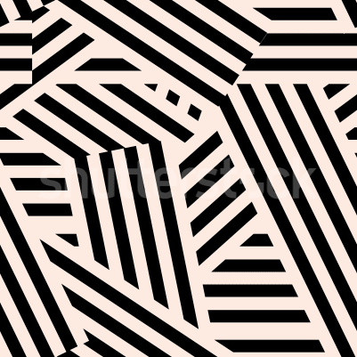 Abstract Stripes, Liquorice & Cream pattern image