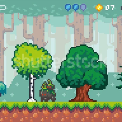 Pixel World, Green pattern image