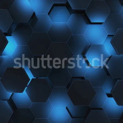 Hexagon, Blue pattern image