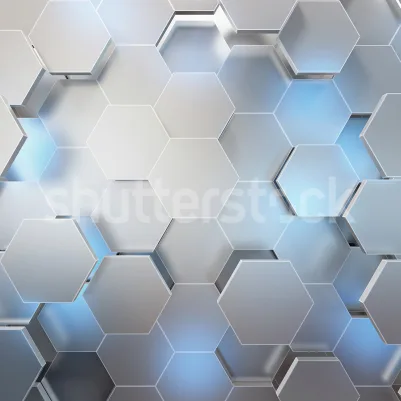 Hexagon, Gray pattern image