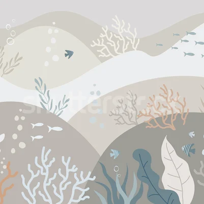 Sea Hills, Sand Beige pattern image