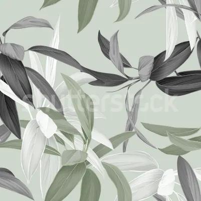 Lily Garden, Green pattern image