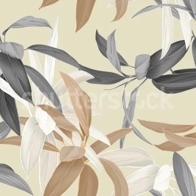 Lily Garden, Honey pattern image