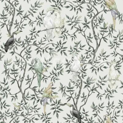 Parrot Shrubbery, Green pattern image