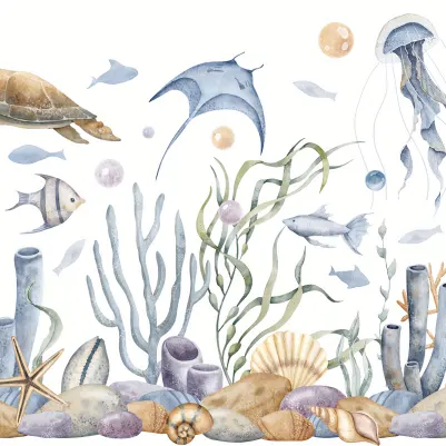 Ocean World, Pastel pattern image