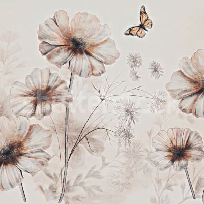 Giant Flowers, Pink pattern image